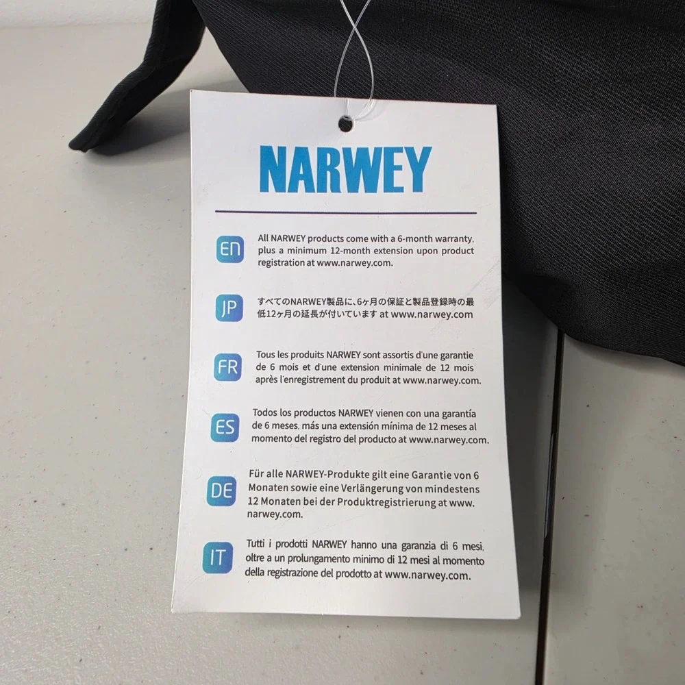 Narwey Makeup Bag Women OS Black Canvas Drawstring Barrel Travel Organizer Tote